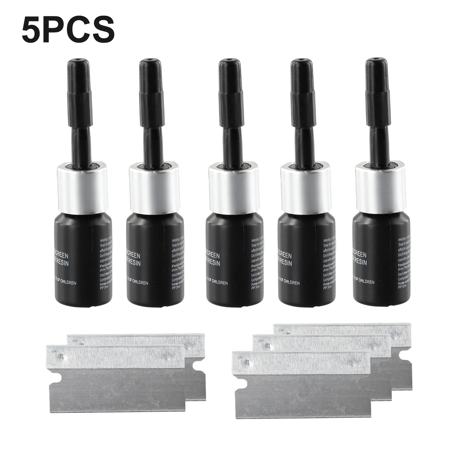 High quality New Practical Professional Glass Repair Fluid 3ML Automotive Resin Tool 5 Pack Crack DIY Windscreen