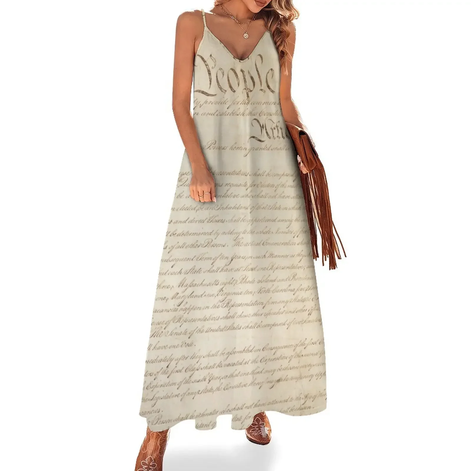 

The Constitution of United States of America 1 Sleeveless Dress fairy dress dresses for woman 2024 Dress