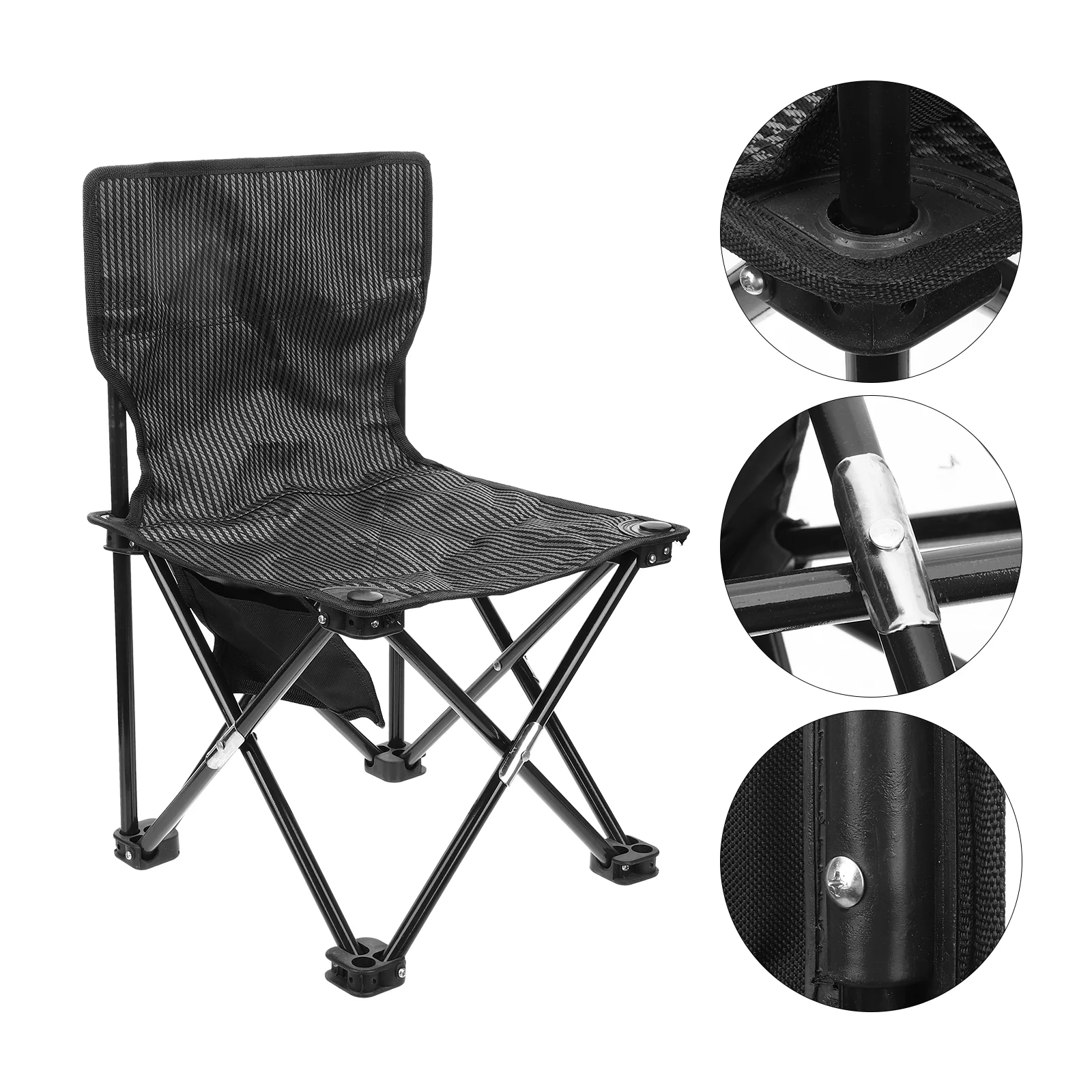 Outdoor Stool Folding Sauna Chair Mini Backpack Foldable Oxford Cloth Steel Pipe Portable