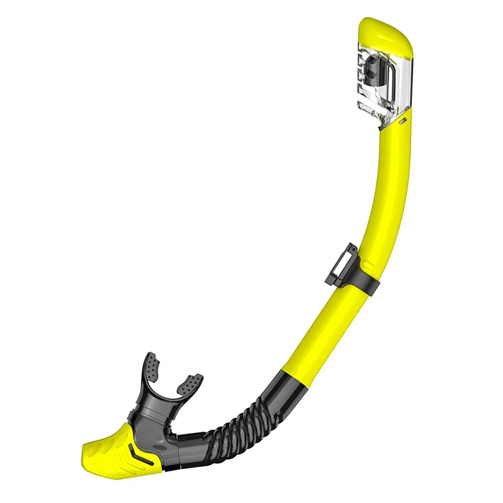 Volltrockener Schnorchel, leicht atmungsaktiver Tauchschnorchel zum Tauchen, Freitauchen, Schwimmen, Oberteil, Trockenventil, Mundstück aus lebensmittelechtem Silikon – Detail 10