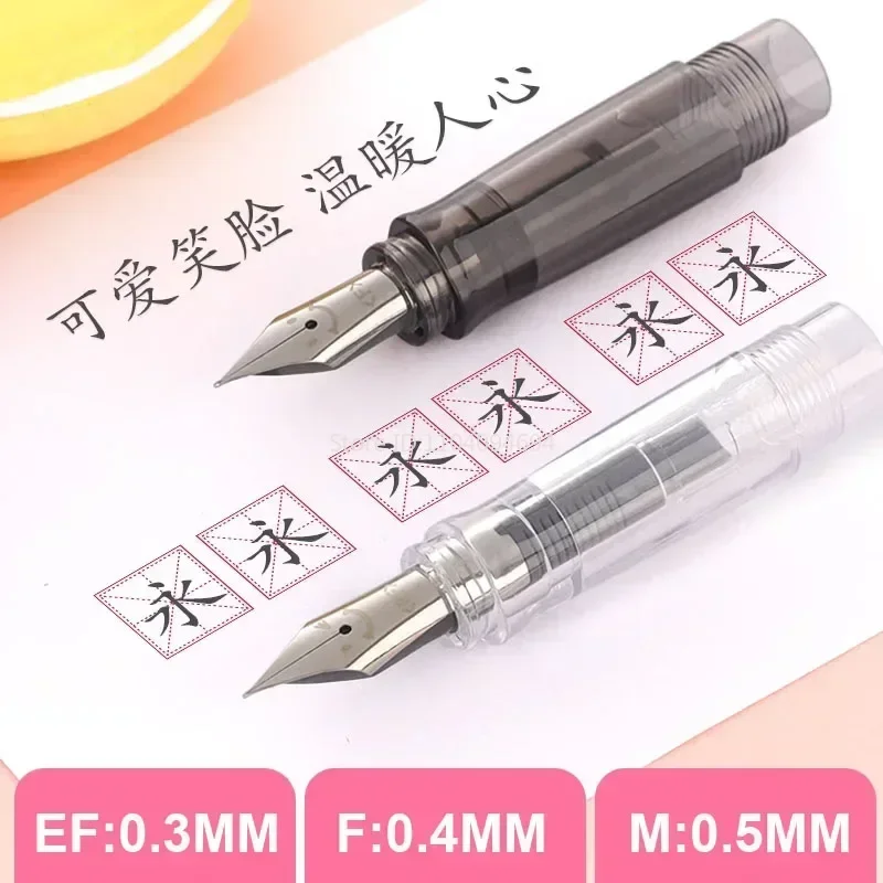 Imagem -05 - Pilot Kakuno-smile Face Fountain Pen Fka1sr Con40 Converter Escrita Suave Papelaria Material Escolar Caixa de Presente do Escritório