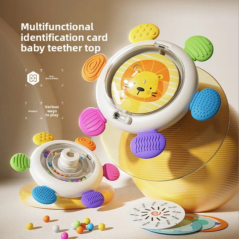 

Rotating Identification Card Baby Toothpaste Dining Table Soothing Rattle Suction Cup Rotating Music Children's Fingertip Gyro