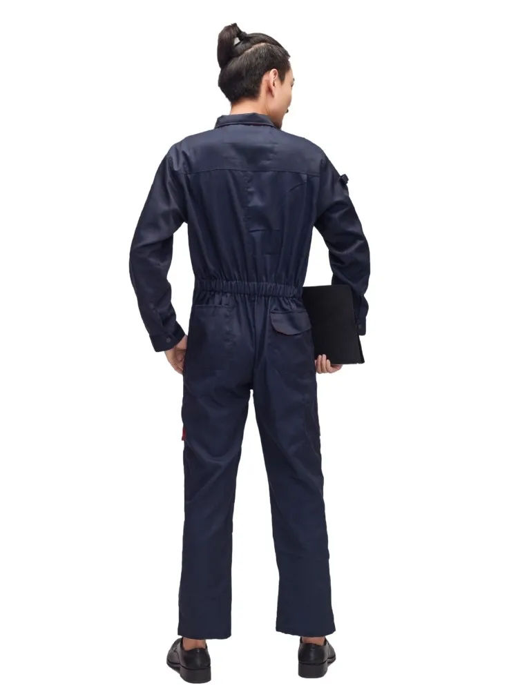 Professional Workwear Uniform Durable Mechanic Jumpsuit For Auto Repair Shop Workers With Pockets