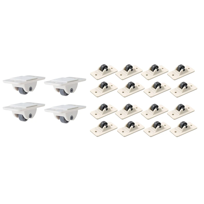 Self Adhesive Casters Wheels For Storage Box Trash Can Single Direction Non-Swivel Casters No Drilling