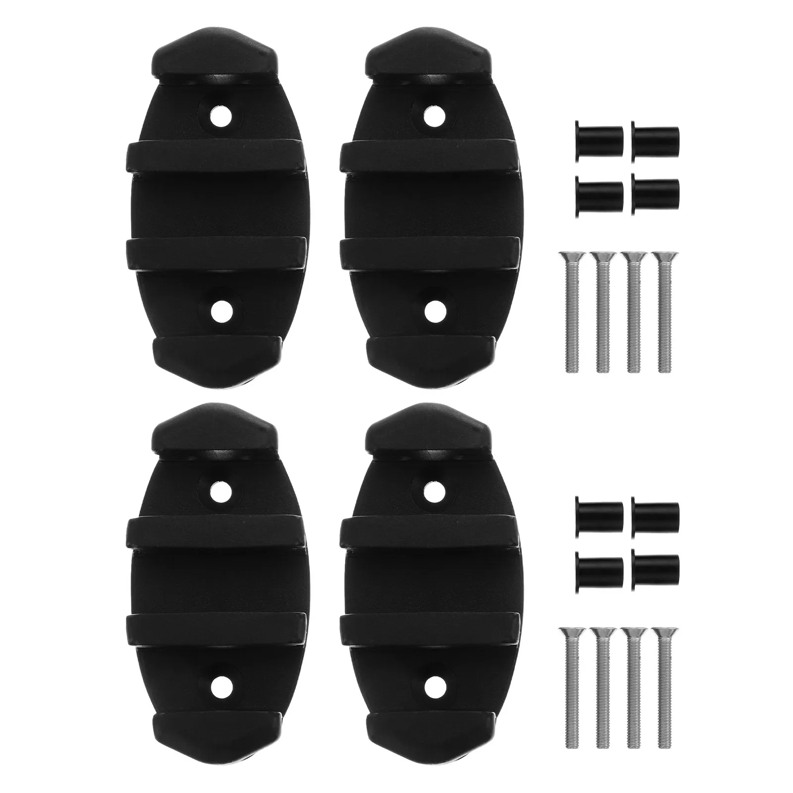 

Комплект из 4 креплений-клятв с открытым основанием для складного каяка, для крепления к треку, черные
