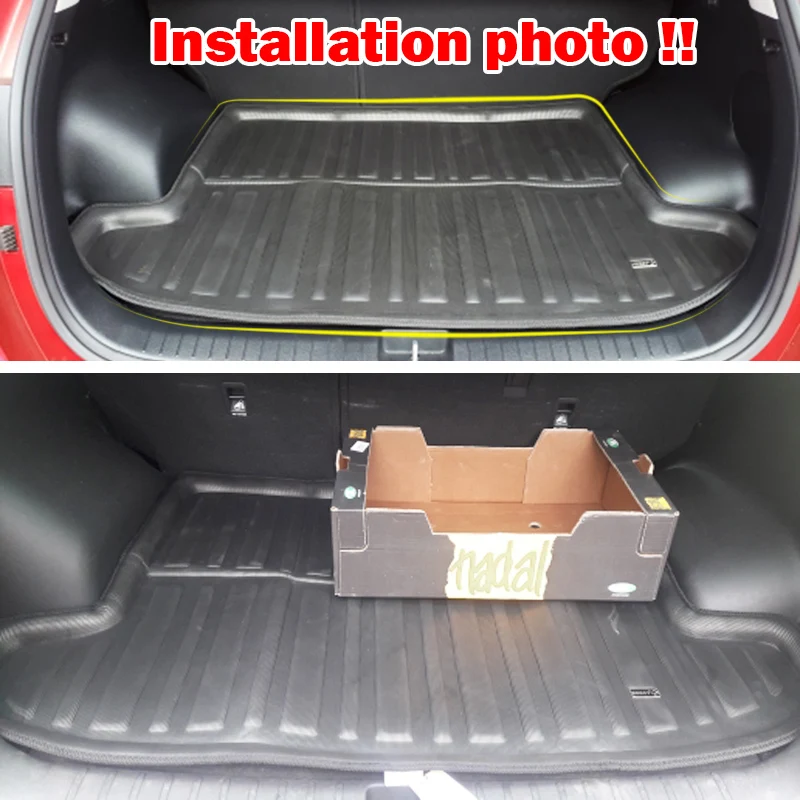 Cargo Boot Liner Tray For Hyundai Tucson TL 2015 2016 2017 2018 2019 Boot Cargo Liner Tray Rear Trunk Floor Mat Carpet Mud Pad