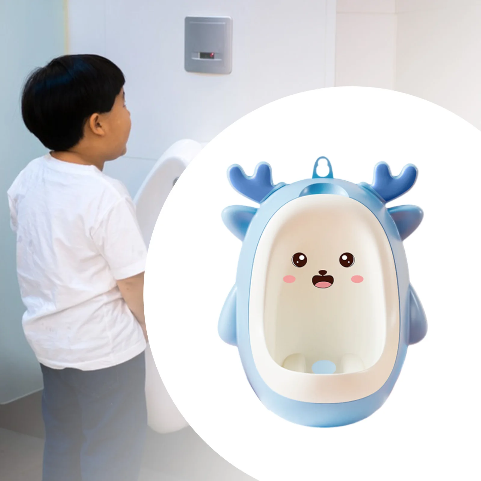 Dinosaur Potty Trainer Urinal Cartoon Hanging Portable Urinal Pee Trainer Standing Potty for Toddlers Baby Kids Boys Child