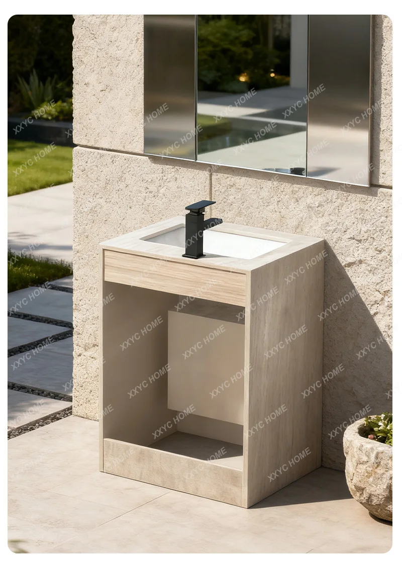 Pillar rock household board outdoor floor type wash basin garden wash basin outdoor balcony wash basin