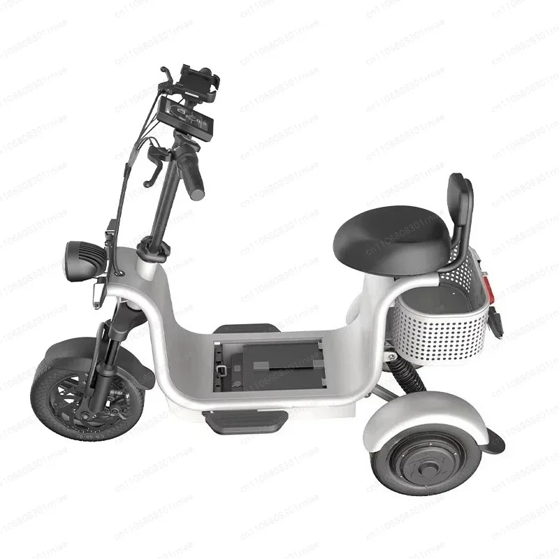 The elderly electric tricycle gear motor high power 250W electric bicycle rear basket electric tricycle