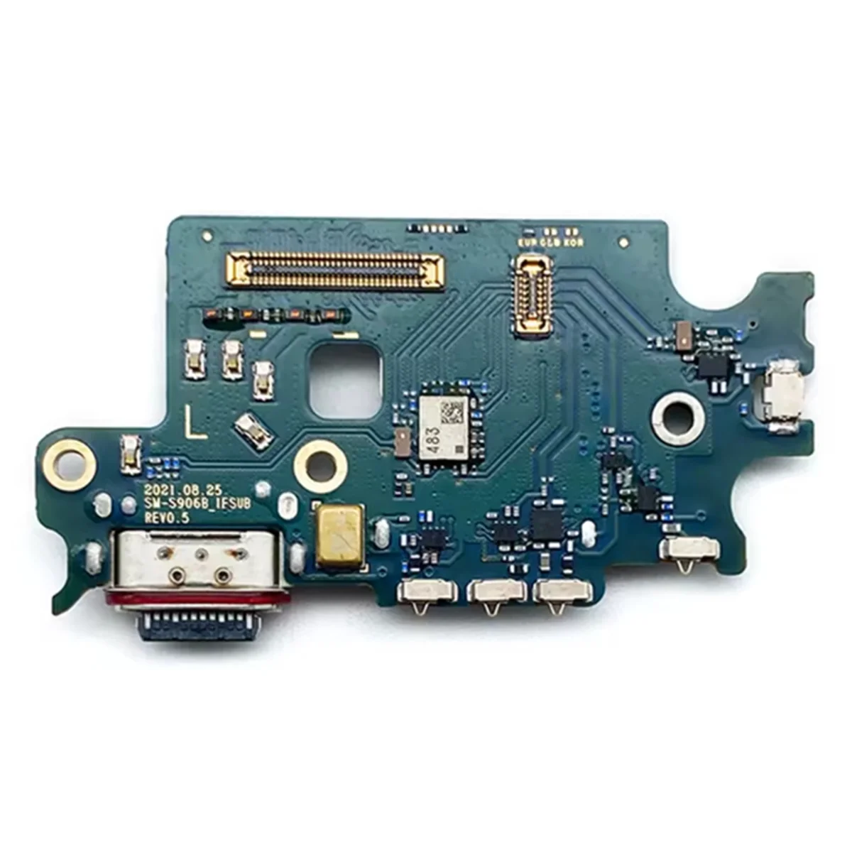 لوحة منفذ شحن 3C جديدة لـ S22 Plus Ultra S906 USB موصل شحن كابل إصدار الاتحاد الأوروبي