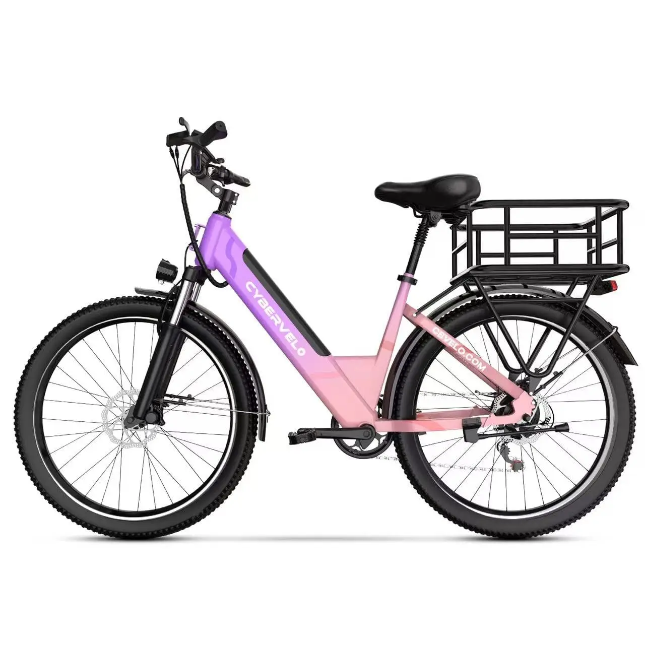 Cybervelo 750W Peak Electric Bike for Adults,up 80 Miles Removable Battery Ebike, 26" Electric E Bike with 7-Speed,Adult Electri image 13