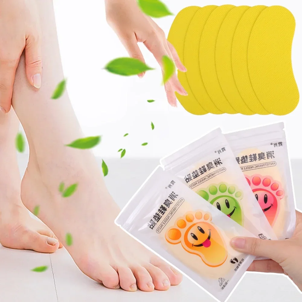 12pcs Shoes Deodorant Sweat-Absorbing Sticker Deodorant Foot Odor Deodorant Sneaker Smell Fresh Insole Sterilization Sticker