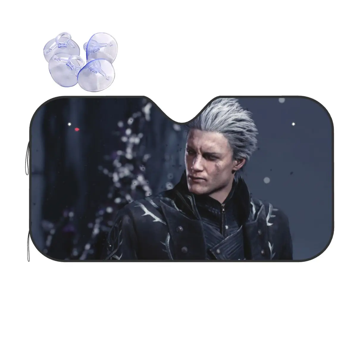 

Vergil From The Devil May Cry Series Sunshade Windscreen Car Front Windshield Window Sun Visor Accessories Covers