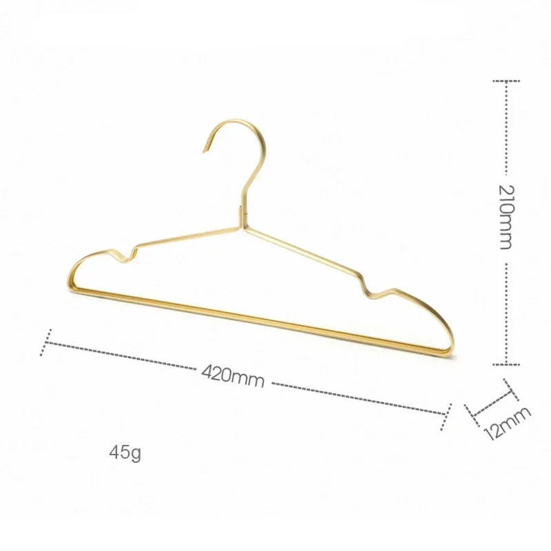 10pcs Aluminum Alloy Clothing Hanger Golden Durable Domestic Coat Supplies Organizer Adult Hanging