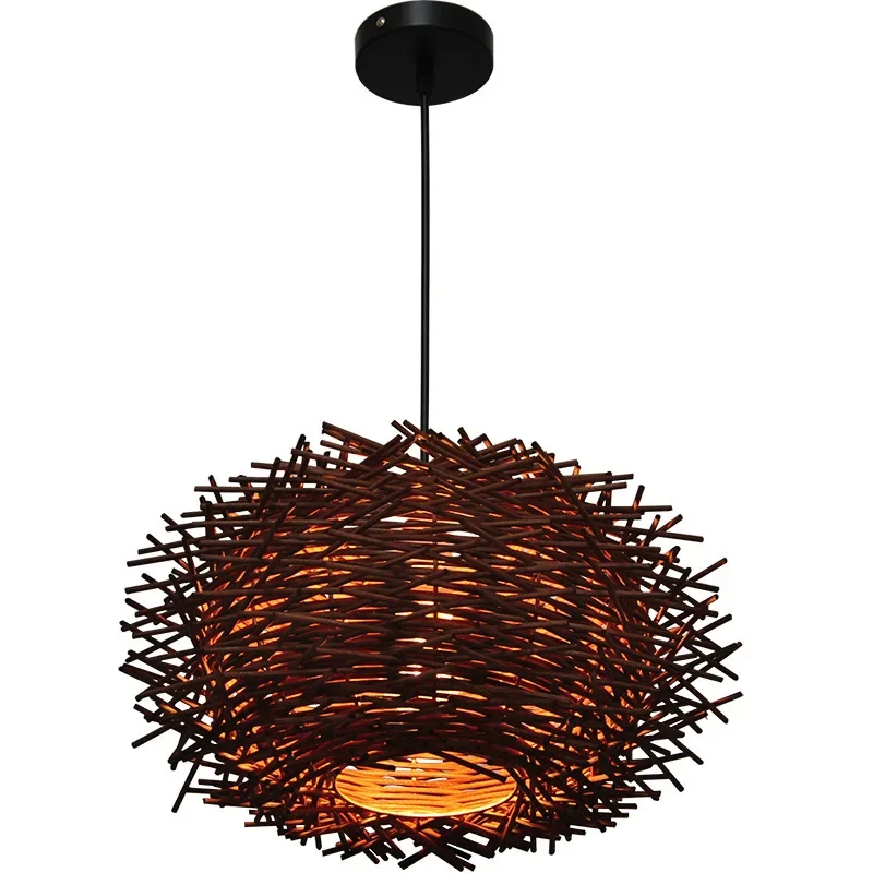 Imagem -06 - Rattan Japonês Tecido Pendurado Lâmpada do Teto Lustre de Bambu Estilo Chinês Iluminação para Casa Café Bar Restaurante Decorativo