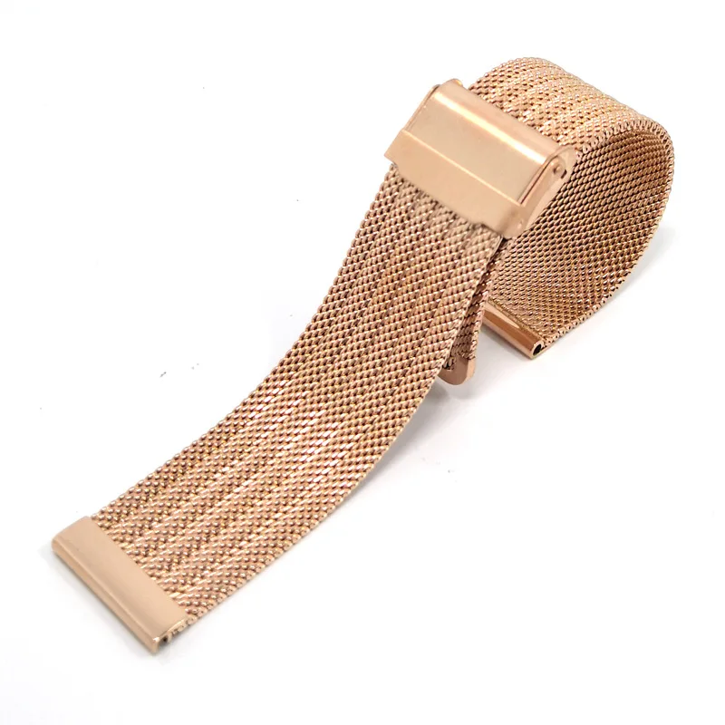 0.6mm Milanese Mesh Watch Band 18mm 20mm 22mm 24mm Stainless Steel Bracelet Embossed Pattern Strap Wristband for Omega for DW