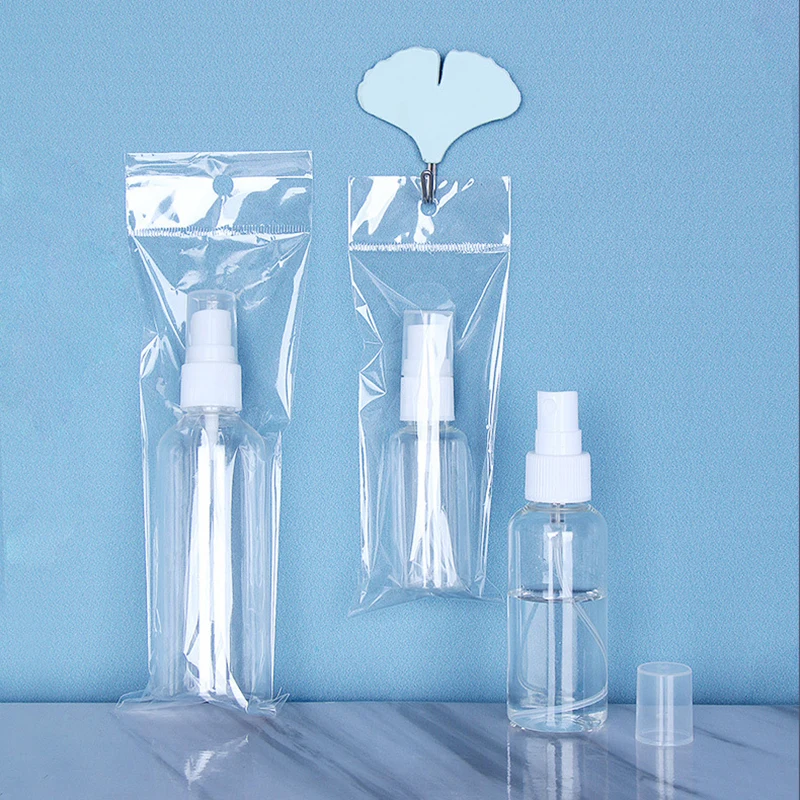 5 sztuk/opakowanie Butelki wielokrotnego napełniania Przezroczysty plastikowy atomizer do perfum Mini pusta butelka z rozpylaczem do podróży — zdjęcie 4