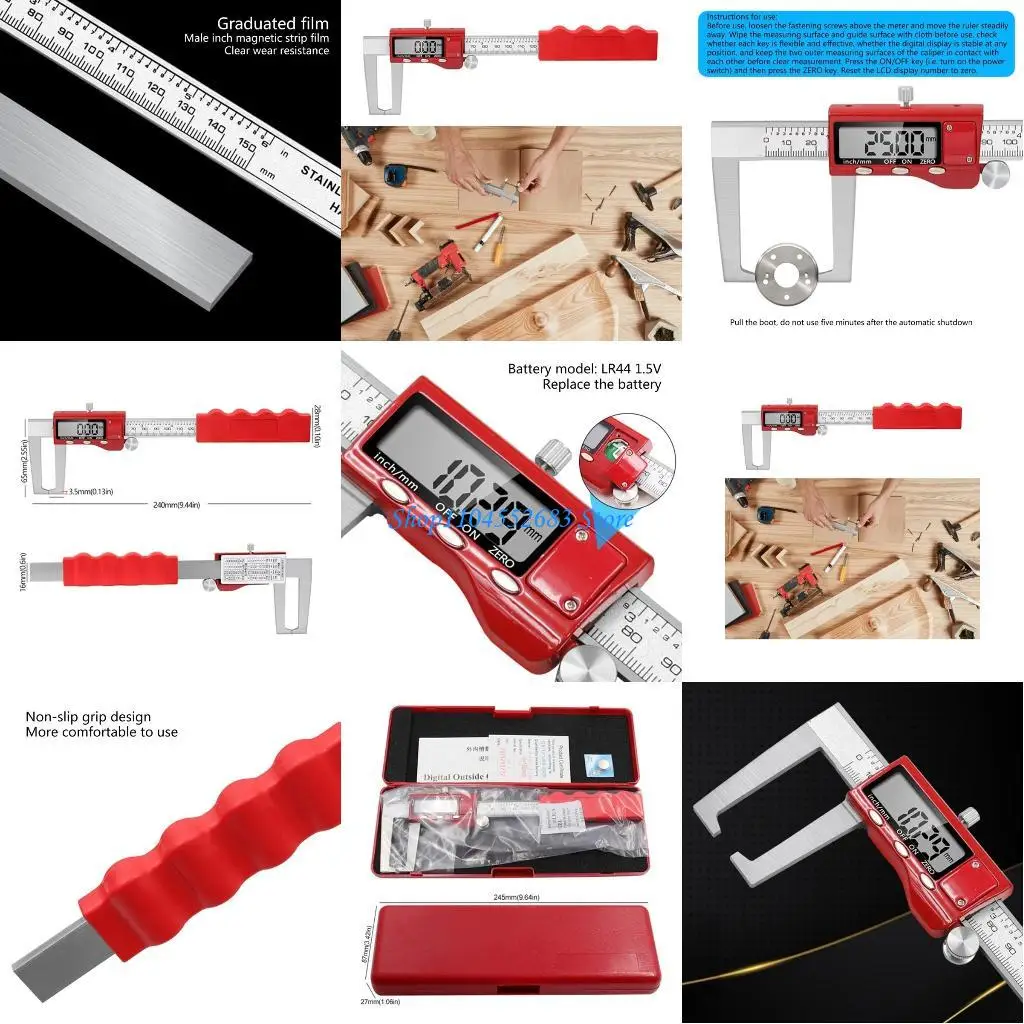 

Y6GD Professional Electronic Caliper Brake Disc Rotors Meter for Brake Pad Thickness