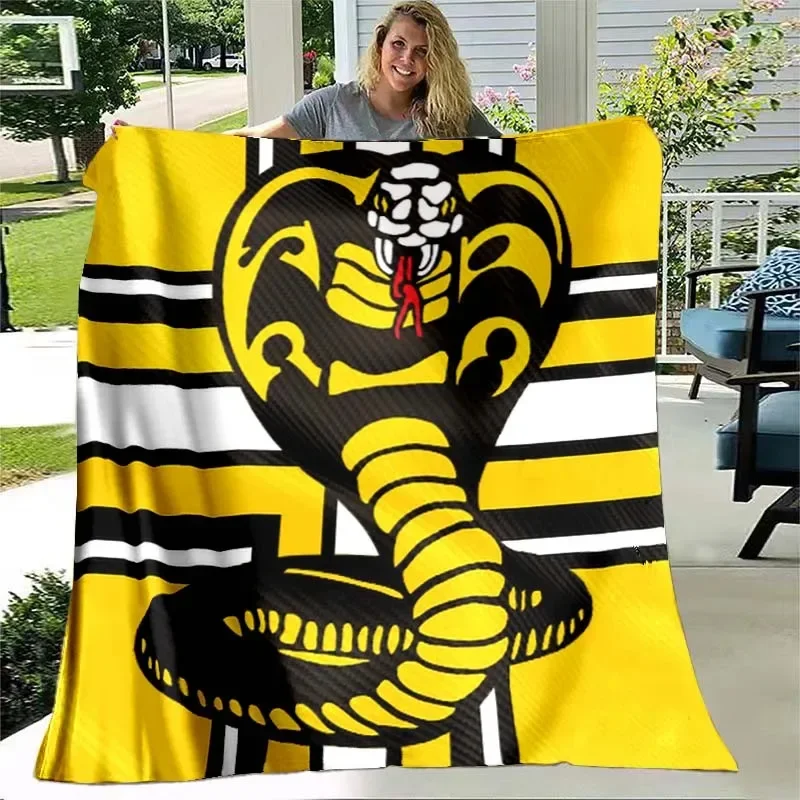 

Cobra Kai Printed Blanket Fashion Sofa Air Conditioning Fashionable Leisure Office Travel Cover Blanket Soft Customizable Throw