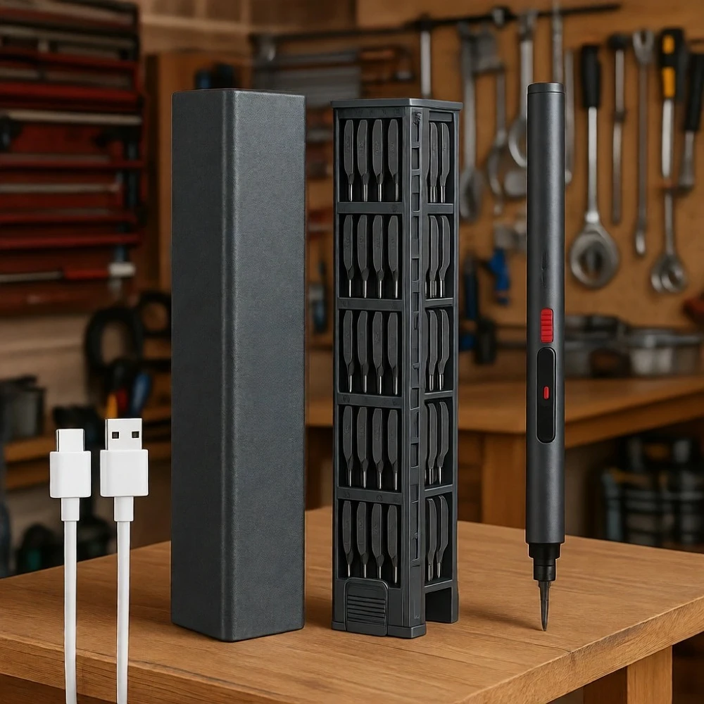 

Беспроводной прецизионный набор отверток с 72 магнитными насадками, 3 уровнями крутящего момента, LED-подсветкой и защитой от перегрузки