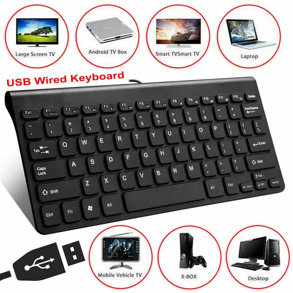 Home Office Compact Wired 78 Key USB Computer Accessories Thin Keyboard Keyboard Computer Peripherals