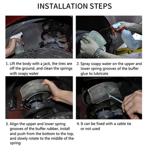 Car Buffer Shock Absorber, Spring Coil, Uretano Rubber, Buffer para carros Springs Cushion, Acessórios para carro, 2pcs 10 principais vendas borracha amortecedores - №8