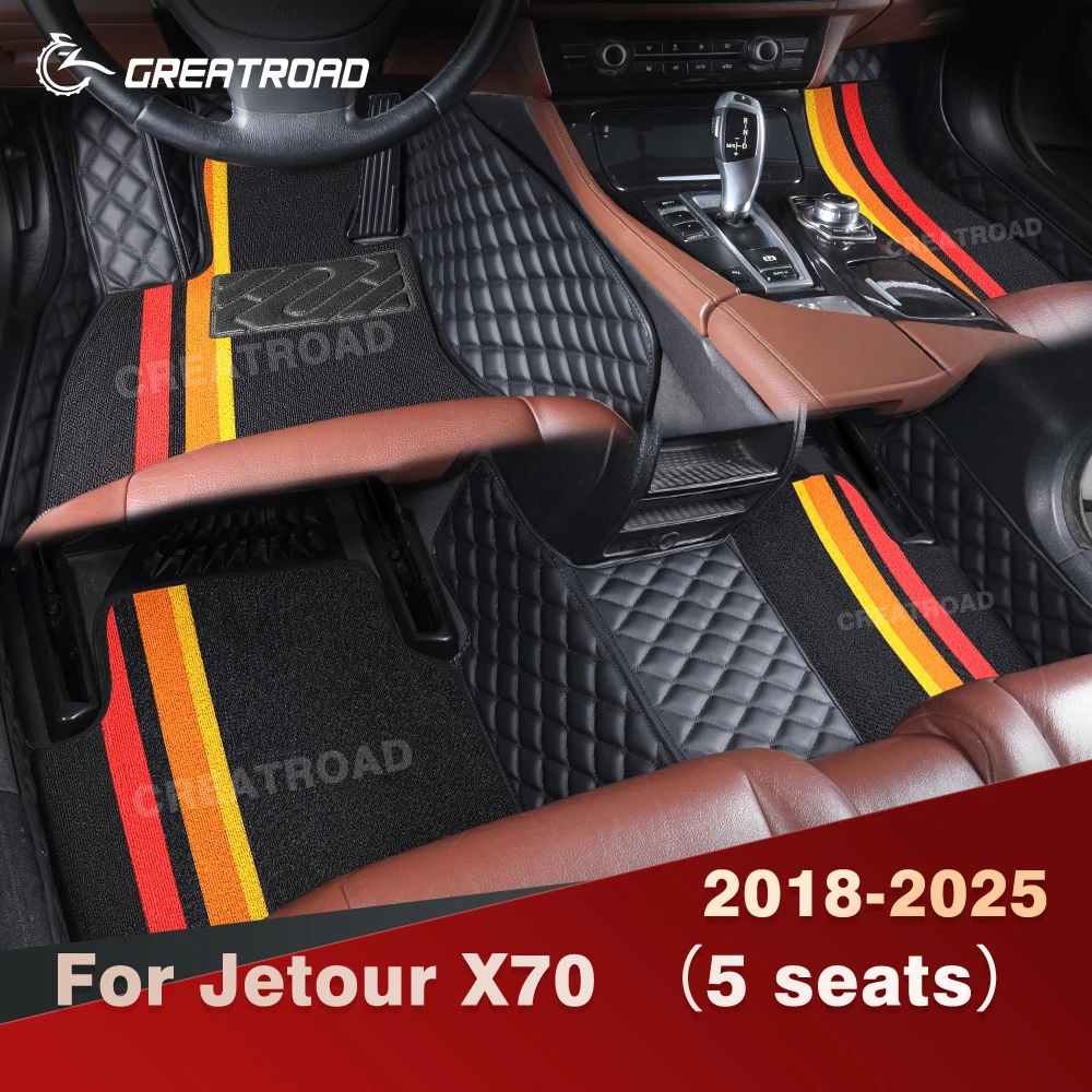 

Для Jetour X70 (5 мест) 2018-2025 двухслойные автомобильные коврики на заказ, автомобильный ковер, аксессуары для интерьера