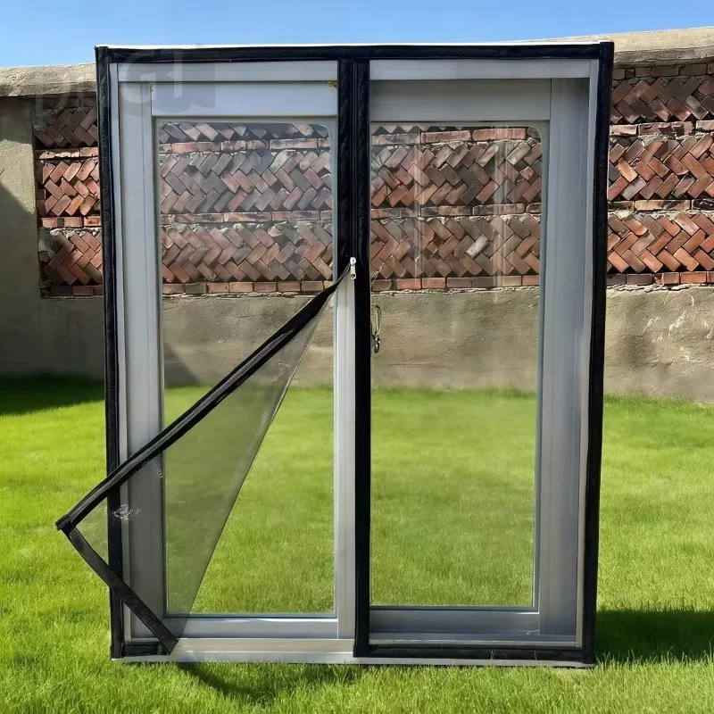 

Москитная сетка на окно на заказ с молнией, моющаяся, дышащая, из сетчатого материала, защита от насекомых для всех окон