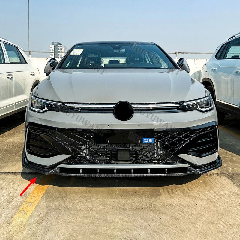 For Volkswagen VW Golf 8.5 R-line GTI 2024+Front Bumper Lip Custom Parts Front Chin Spoiler Splitter Protector Body Kits