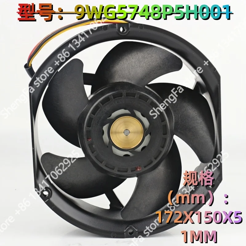 New Sanyo 5V 12V 24V DC 48V 1.62A 17251 17CM 172X150X51MM Axial flow inverter Waterproof silent 9WG5748P5H001 cooling fan