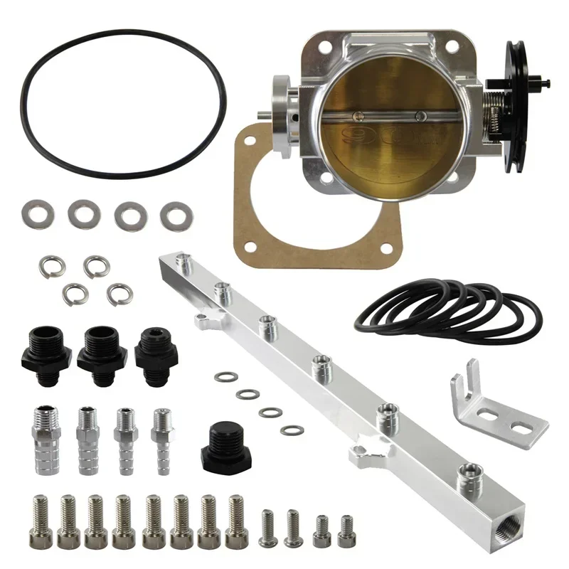 

Black/Silver Billet Intake Manifold w/ Fuel Rail+Throttle Body Fits For BMW E36 E46 325i 328i