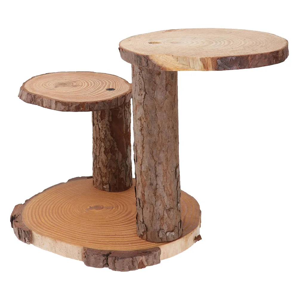 

Solid Wood Flower Plant Pot Holder Balcony Display Rack Decorative Cake Shelf Garden Nordic Style