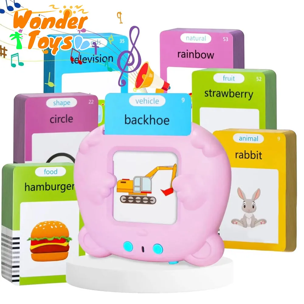 Baby Study Machine Talking Flash Cards Baby Trainning Cards Electronic Audio Book Educational for Toddler Kindergarten Kids