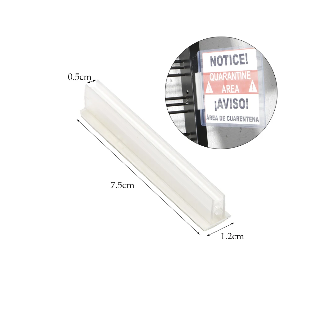 Pvc Supermarket Shelf Label Wire Edge Sign Holder Card Clamp Poster Hanger Supergrip Price Tag Info Ticket Snap | Loripos - Image 2