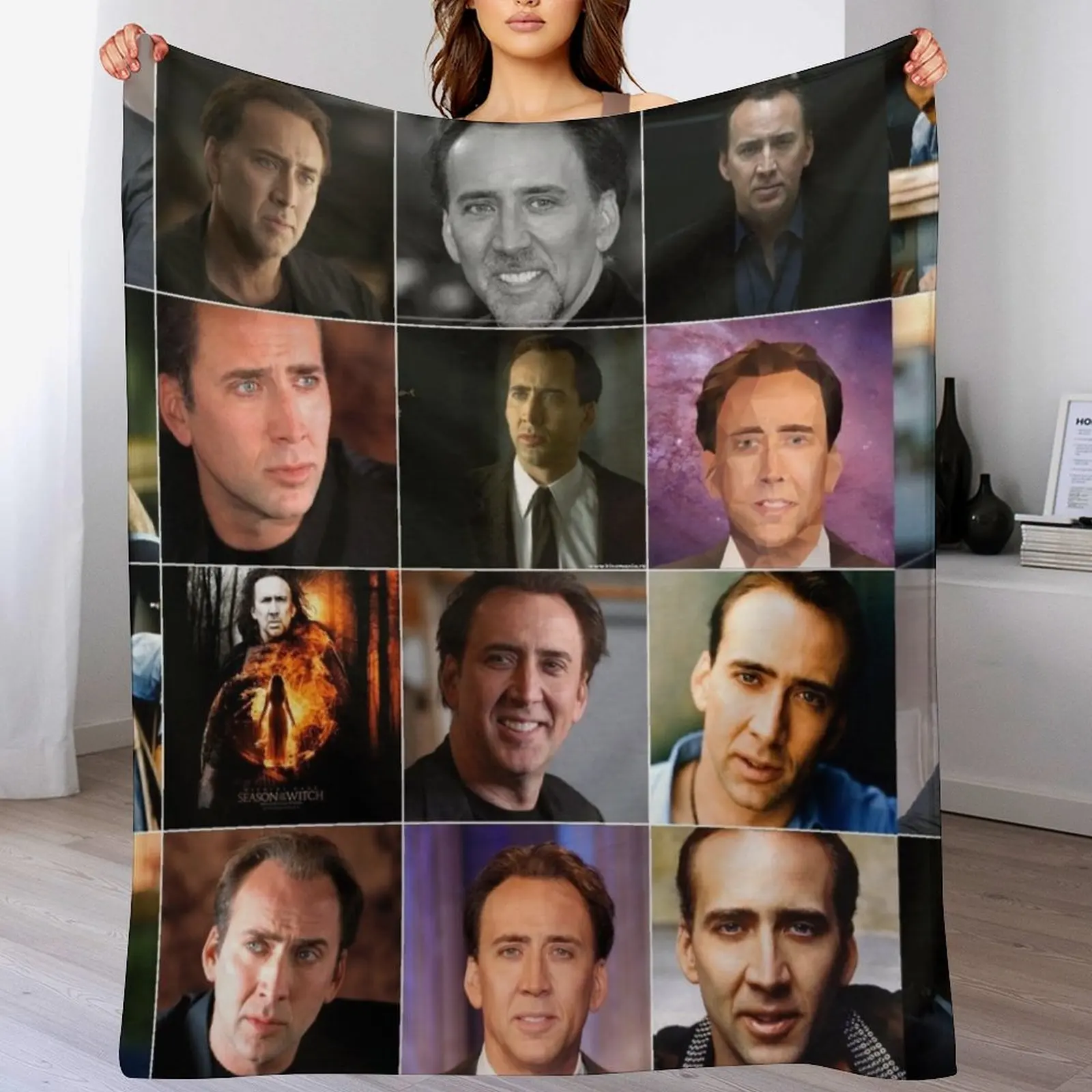 

Nicolas Cage Photo Collage Throw Blanket Extra Large Throw Luxury Thins for sofa Blankets