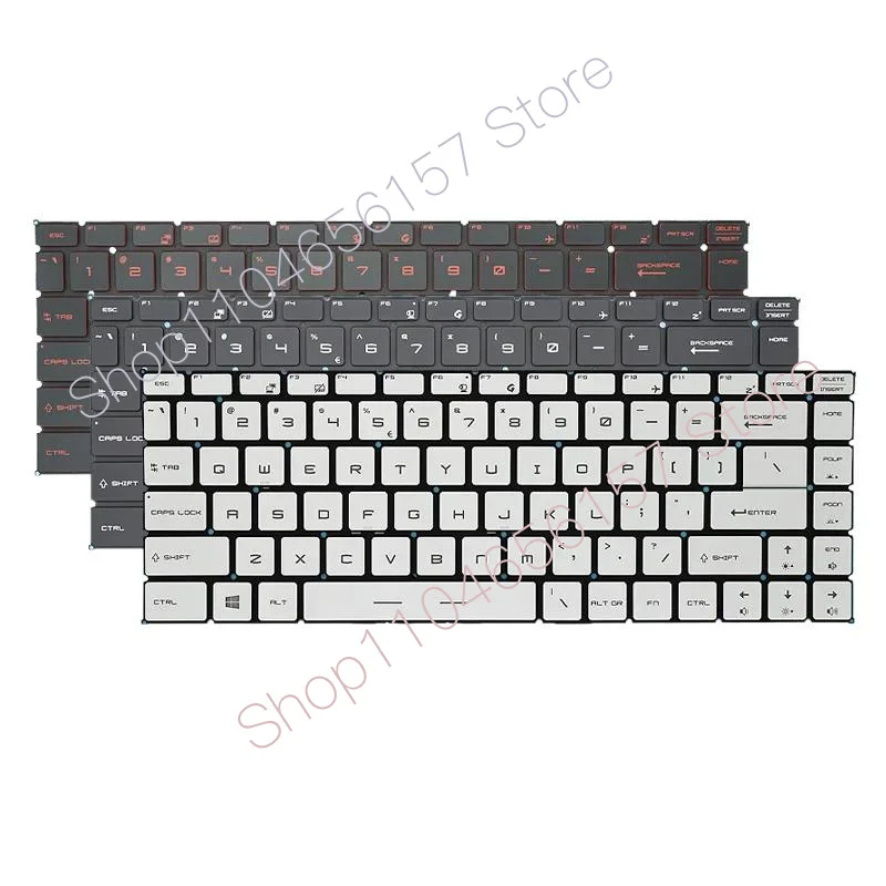 J US teclado ruso para ordenador portátil con retroiluminación para Msi GF65 GF63 PS63 PS42 8RD/E MS-16R2 MS-16R3 MS-16Q4 MS-16W1 GS65 Stealth 8RE/F