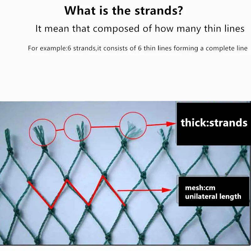Półproduktowa sieć rybna 6 pasm-24 nici Traw siatka do ogrodzenia sieci roślin przeciwdziałającej ptasim siatka wspinaczkowa roślin ogrodowych