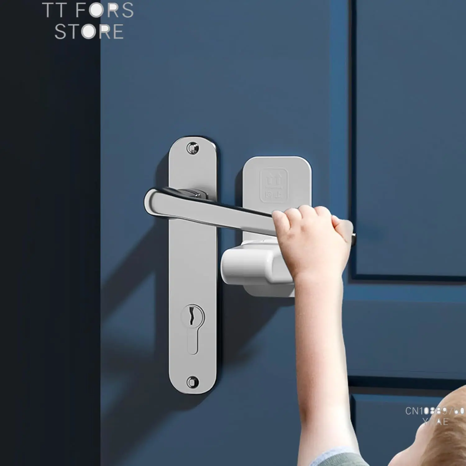 1/2-Piece Door Handle Lock Child and Baby Safety Lock Child-proof No-drill Multi-functional Concealed Button Safety Lock