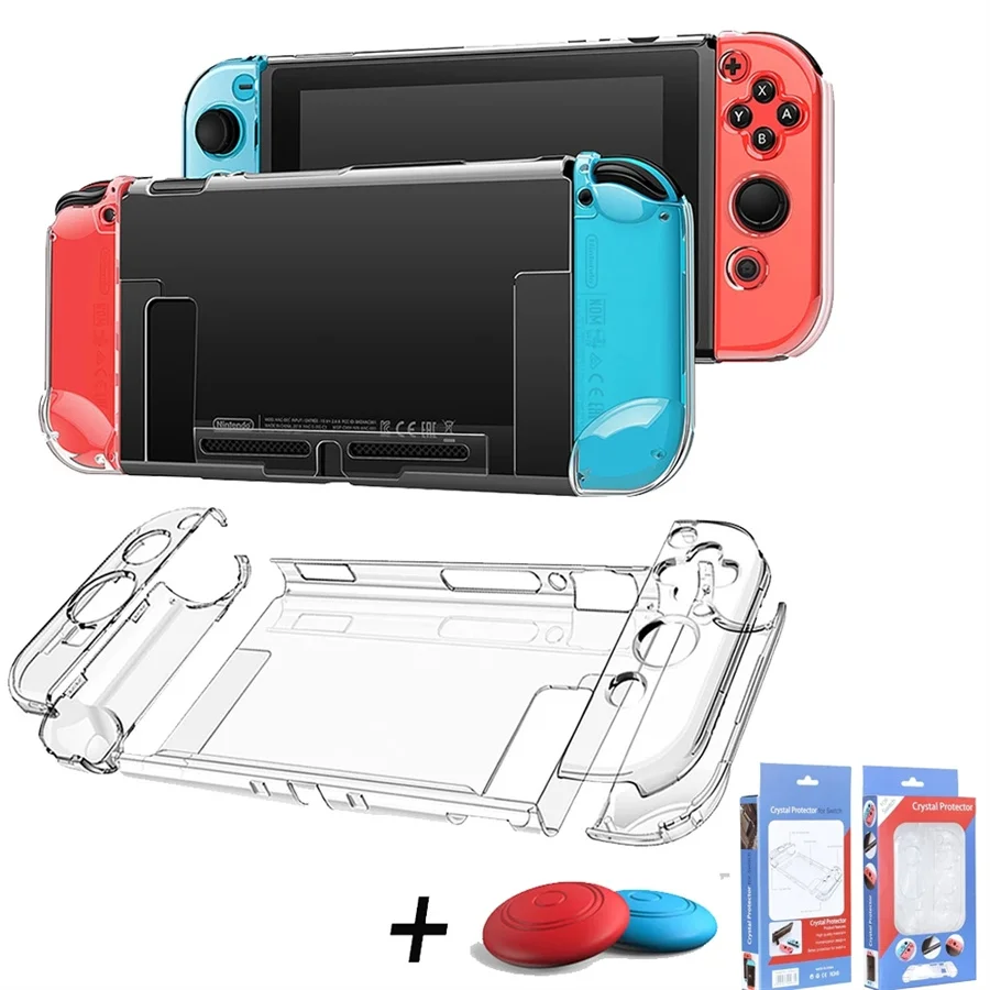 Geeignet für Nintendo Switch, hohe Transparenz, PC-Schutzhülle, Spielkonsolengriff, komplettes Paket, ultradünn, geteilter Schutz – Detail 2