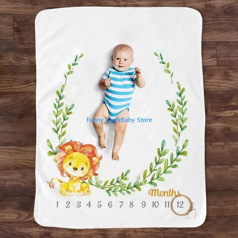 

C90B Baby Monthly Milestone Rocide Rosting Milestone Glalelet Newborl Swaddle