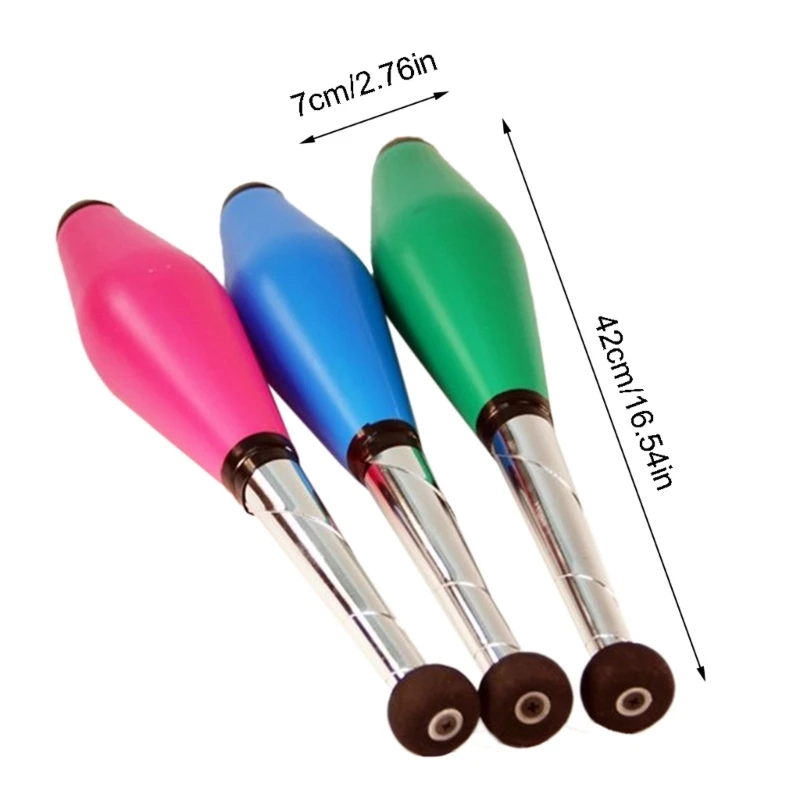 عصي دبابيس نوادي الشعوذة الاحترافية ، دعائم عرض سحري لمرحلة السيرك ، ألعاب لياقة بدنية خارجية للأطفال ، بألوان عشوائية