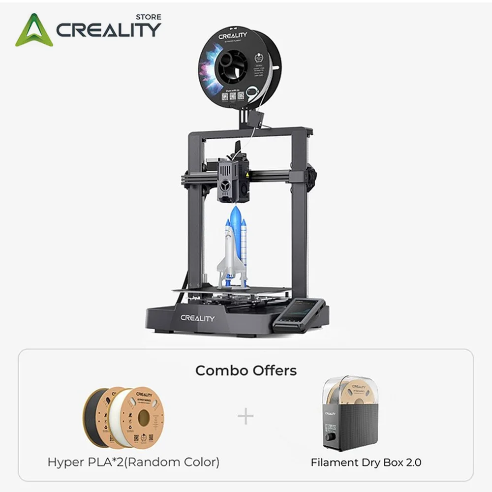 

Creality Ender-3 V3 KE 3D Printer Combo with Filament Dry Box 2.0 Hyper Series PLA Filament 1.75mm 1KG FDM 3D Printer