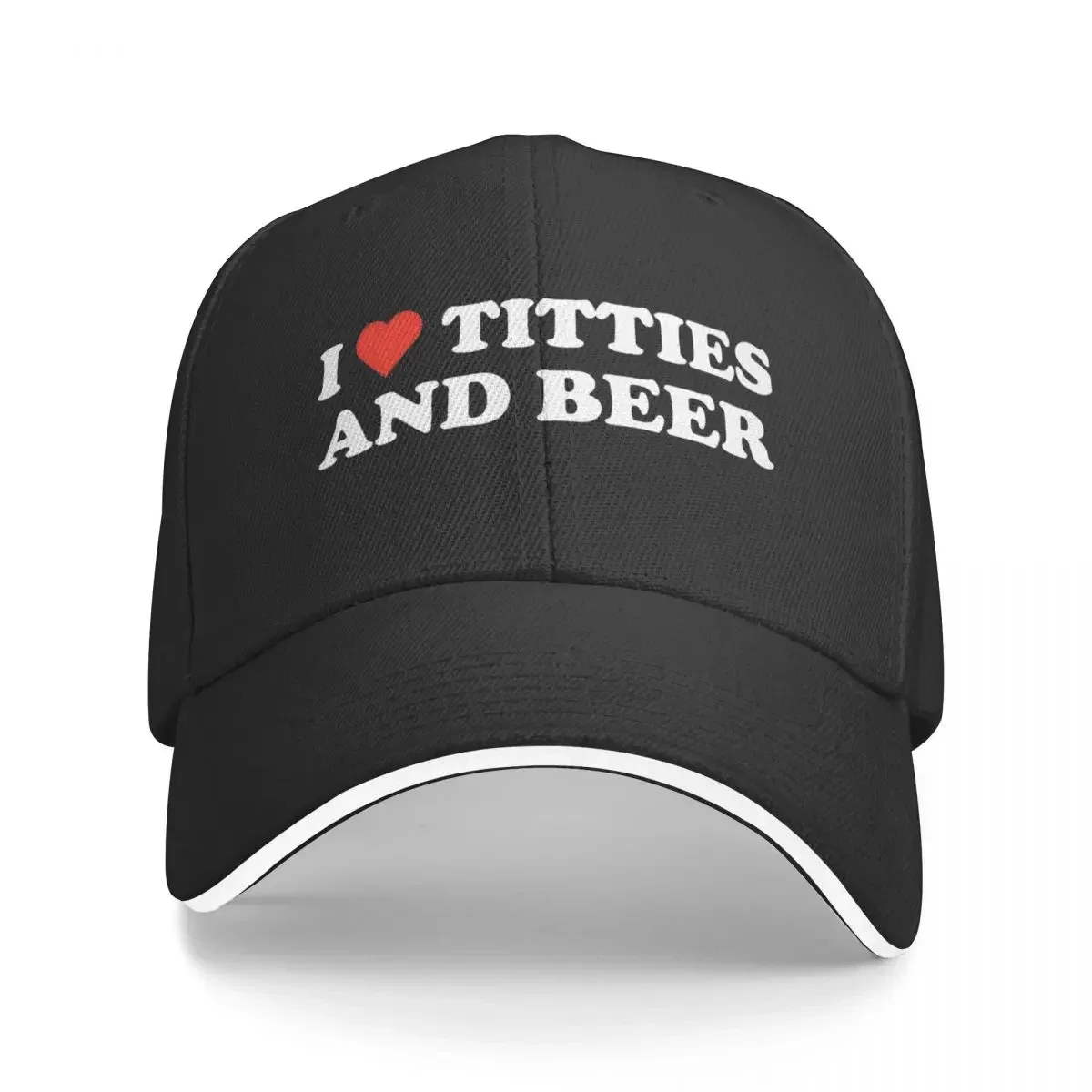 I Love Titties And Beer Baseball Caps Fashion Drink Acohol Vintage Epic Funny Sandwich Hat Men Women Polyester Caps Hat Sport