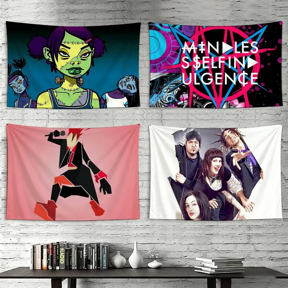 

M-Mindless Self Indulgence Flags Wall Hanging Tapestry Outdoor Garage Room Decorative flag Background Blanket