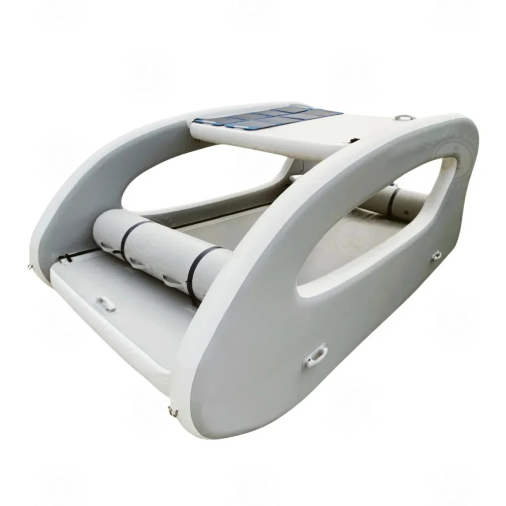 قارب كهربائي 4.5 متر يعمل بالطاقة الشمسية، قارب كاتاماران كروزينج عائم قابل للطي وقابل للنفخ بالطاقة الشمسية