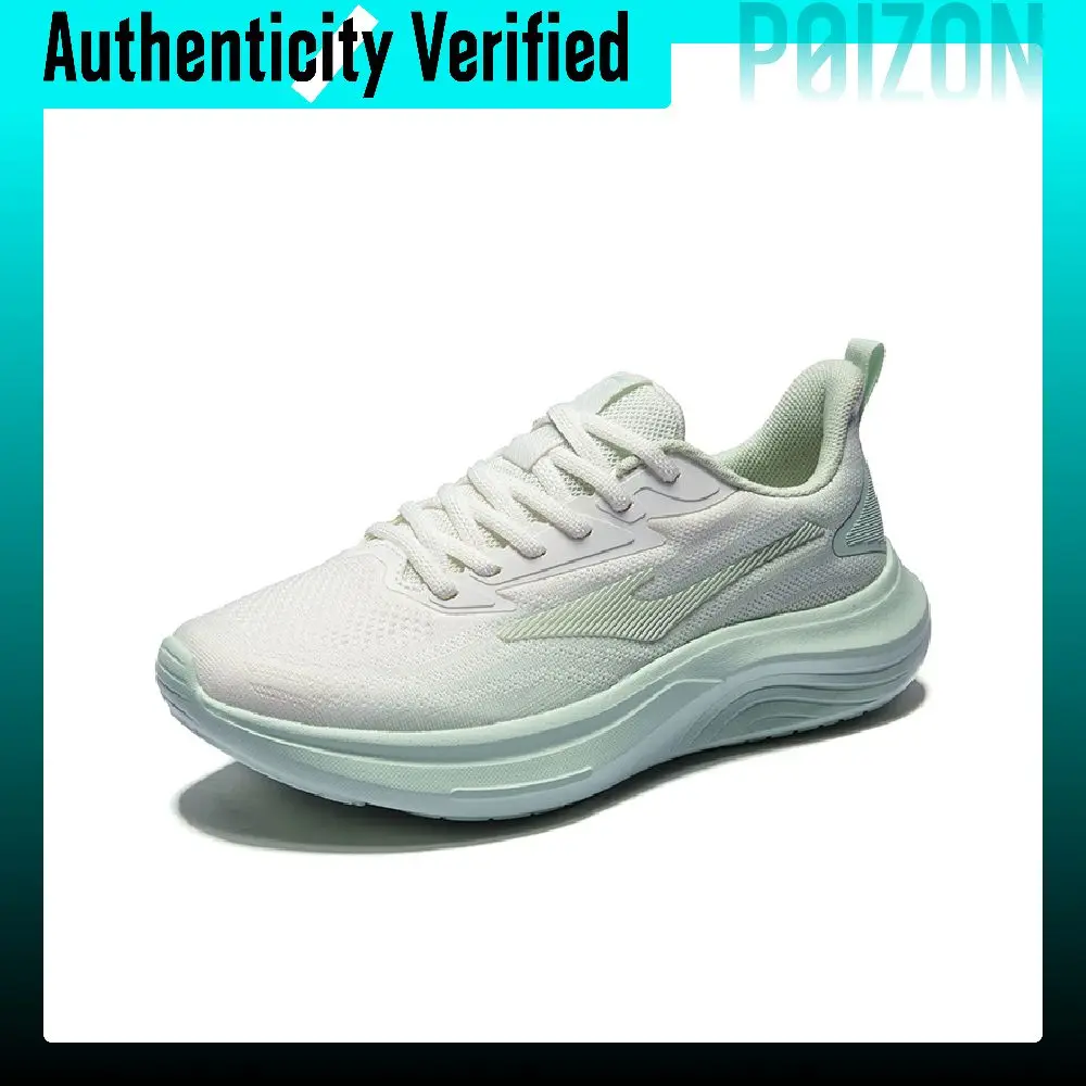 Erke Enjoy Life Running Shoes Women's Low-top Microcrystal White/Dusty Green 52126303161-004