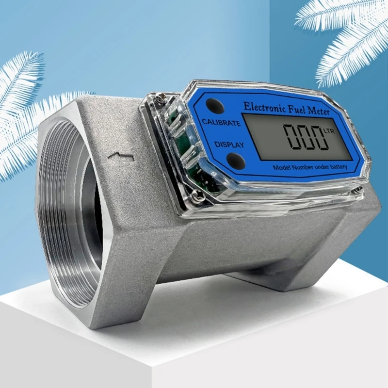 Digital Liquid Flow Sensor Meter 1in/2in/2.5in/3in Turbine-Water Fuel Flow Meter