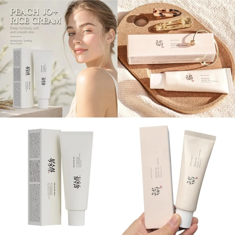 Koreanische Reisextrakt-Sonnencreme SPF50+ – Feuchtigkeitsspendender, aufhellender Primer, leichter Concealer, für einen ebenmäßigen Hautton 1/2/3 Stück
