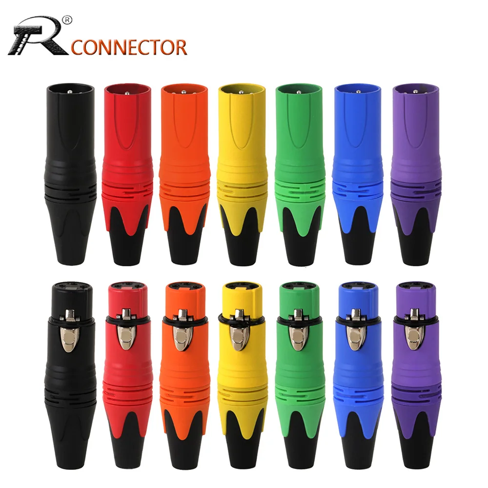 20szt/10sets 10PCS 3-pinowe gniazdo XLR żeńskie + 10szt wtyczka męska Profesjonalne 3-biegunowe gniazdo XLR Wtyczka mikrofonowa Złącze hurtowe