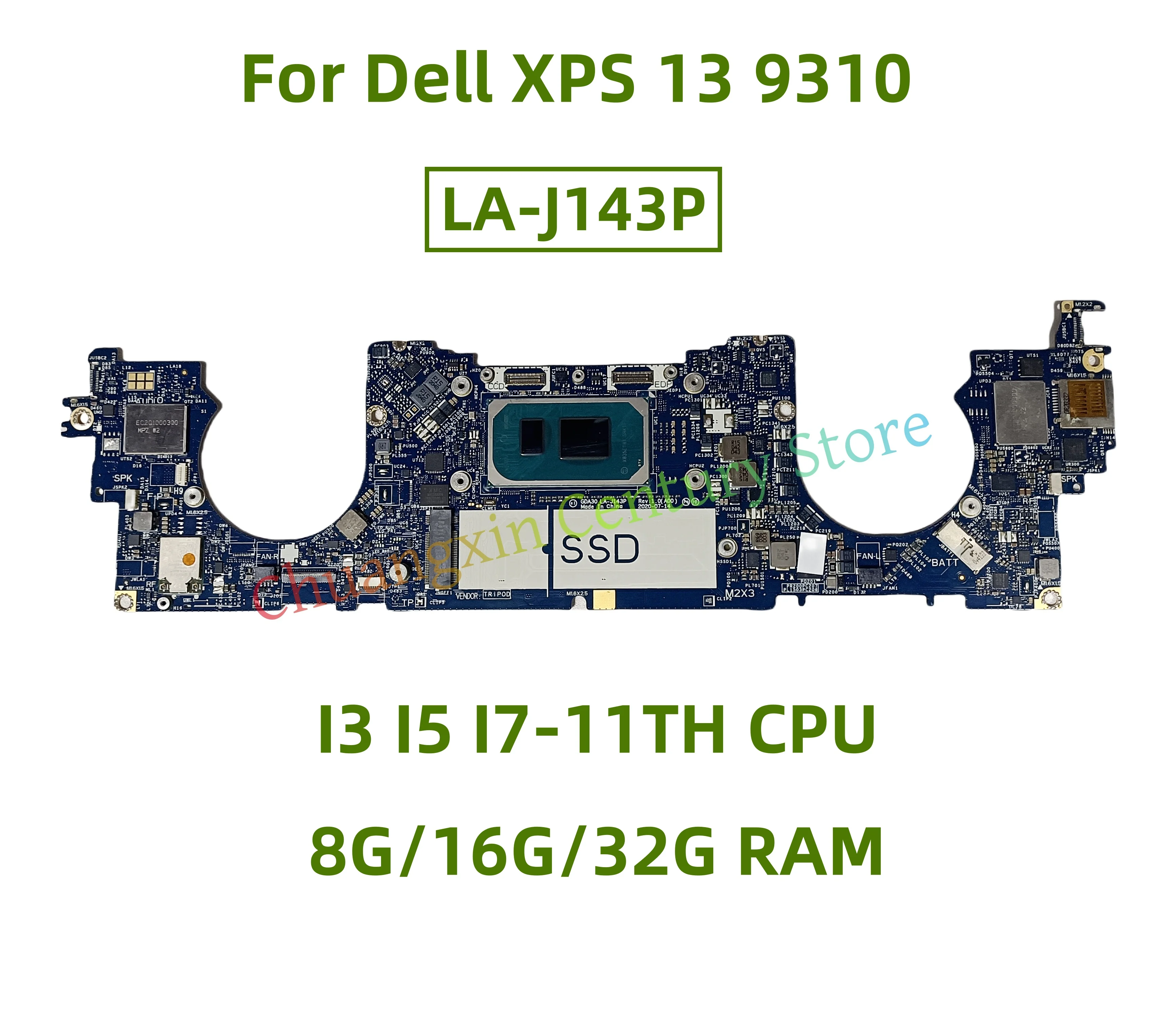 

Материнская плата LA-J143P для ноутбука Dell XPS 13 9310 с процессором I3 I5 I7-11TH, 8 ГБ/16 ГБ/32 ГБ ОЗУ, 100% тест, ОК, доставка
